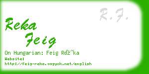 reka feig business card